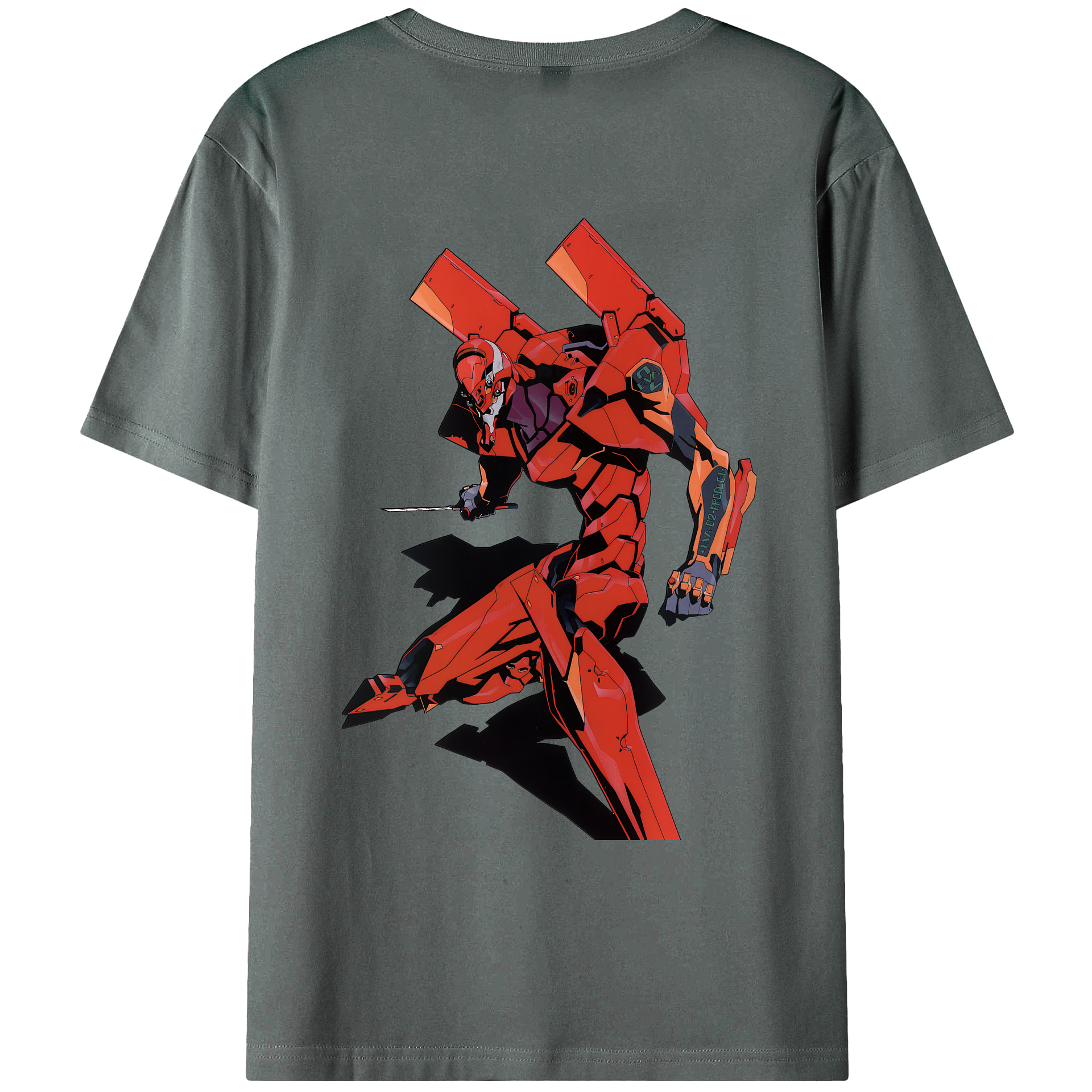 （画像用） EVA 新世紀エヴァンゲリオン 綿100％ メンズ半袖Tシャツ（バックプリント） 通気性